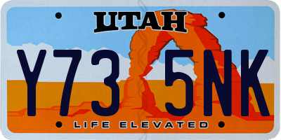UT license plate Y735NK