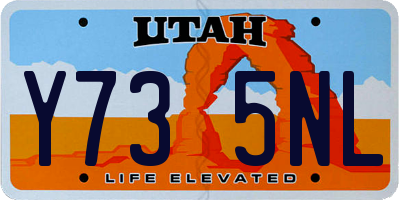 UT license plate Y735NL