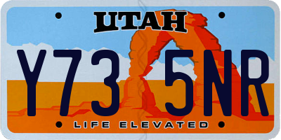 UT license plate Y735NR