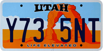UT license plate Y735NT
