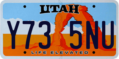 UT license plate Y735NU
