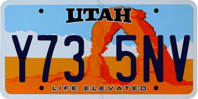 UT license plate Y735NV