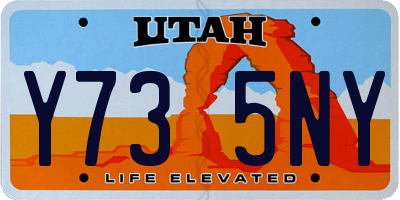 UT license plate Y735NY