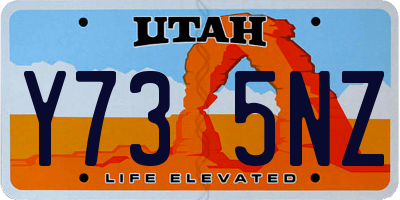 UT license plate Y735NZ