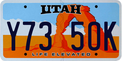 UT license plate Y735OK