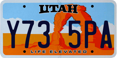 UT license plate Y735PA