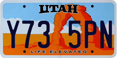 UT license plate Y735PN