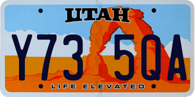 UT license plate Y735QA