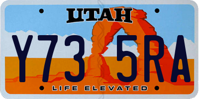 UT license plate Y735RA