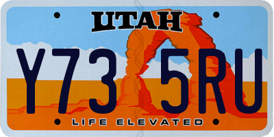 UT license plate Y735RU