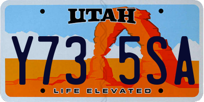 UT license plate Y735SA