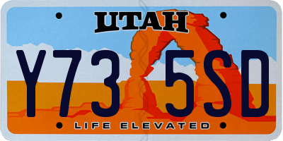 UT license plate Y735SD