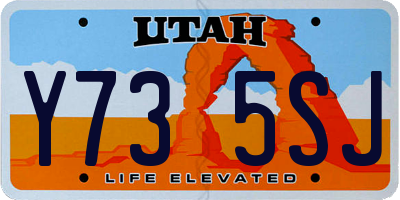UT license plate Y735SJ