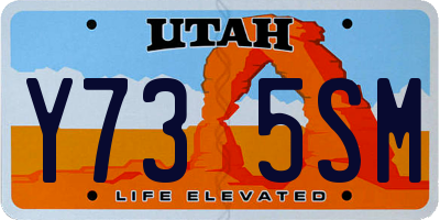 UT license plate Y735SM