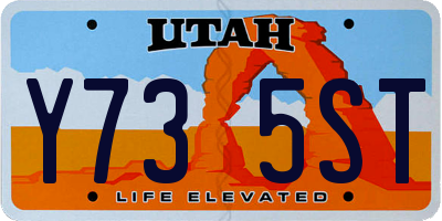 UT license plate Y735ST