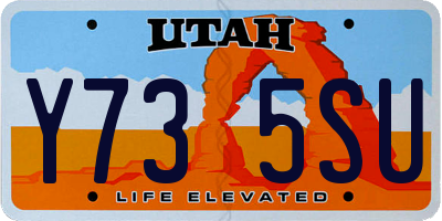 UT license plate Y735SU