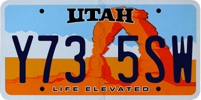 UT license plate Y735SW