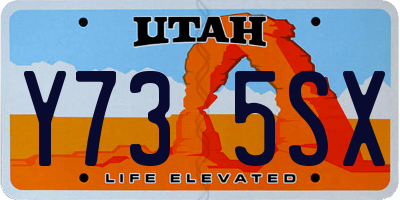 UT license plate Y735SX