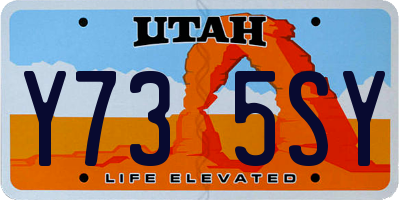UT license plate Y735SY