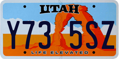 UT license plate Y735SZ