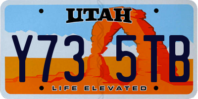 UT license plate Y735TB