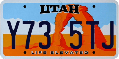 UT license plate Y735TJ