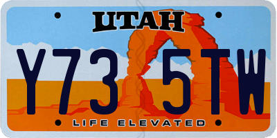 UT license plate Y735TW