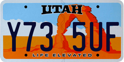 UT license plate Y735UF