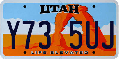 UT license plate Y735UJ