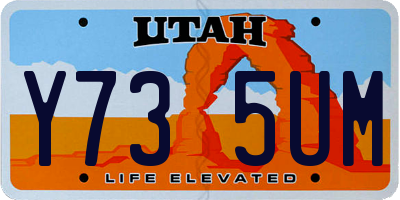 UT license plate Y735UM