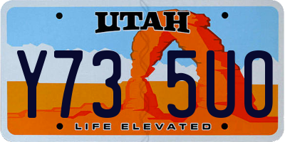 UT license plate Y735UO