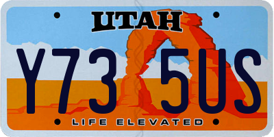 UT license plate Y735US