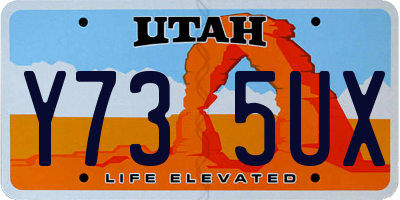 UT license plate Y735UX