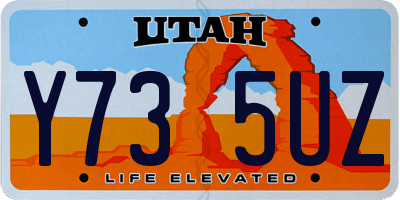 UT license plate Y735UZ