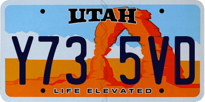 UT license plate Y735VD