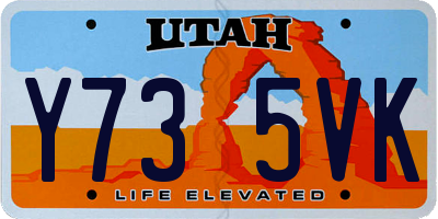 UT license plate Y735VK