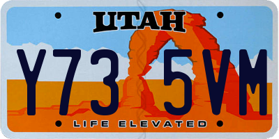 UT license plate Y735VM