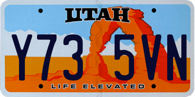 UT license plate Y735VN
