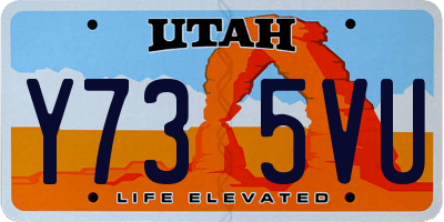 UT license plate Y735VU