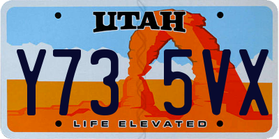 UT license plate Y735VX