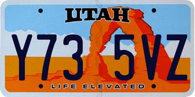 UT license plate Y735VZ