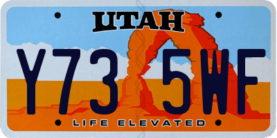 UT license plate Y735WF