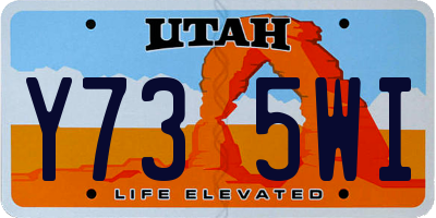 UT license plate Y735WI