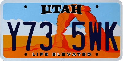 UT license plate Y735WK
