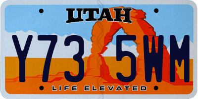 UT license plate Y735WM