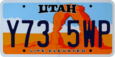 UT license plate Y735WP