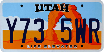 UT license plate Y735WR