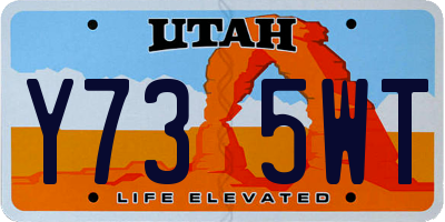 UT license plate Y735WT