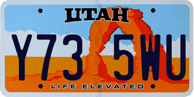 UT license plate Y735WU