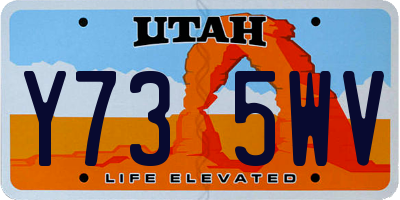 UT license plate Y735WV